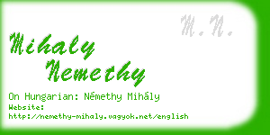 mihaly nemethy business card
