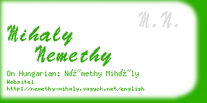 mihaly nemethy business card